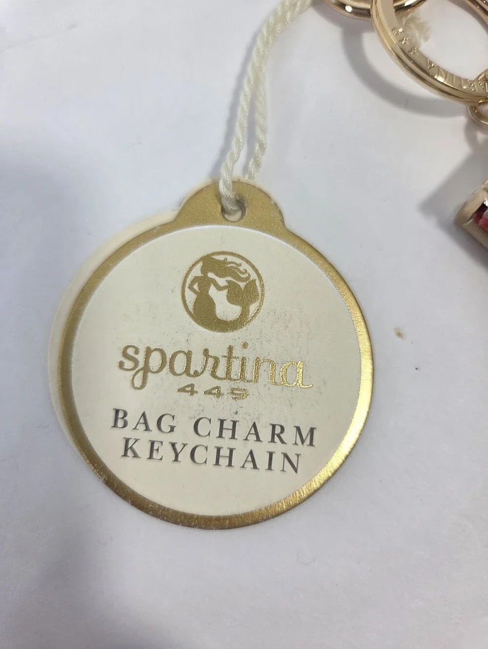 Spartina 449 Grab N Go Keychain Bag Charm Queenie Quilted Floral NEW